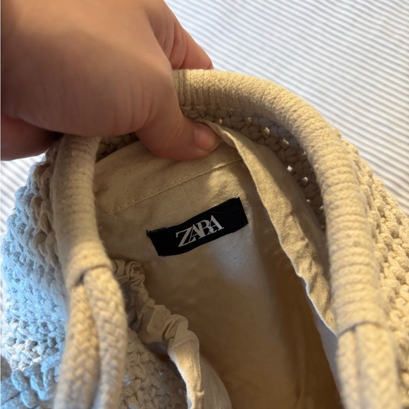 Zara Elegant Cream Woven Shoulder Beach/ Summer Bag - Picture 8 of 8